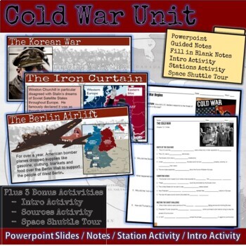 Preview of Cold War Unit Pack (Powerpoints/Notes/Intro and Sources Activity)
