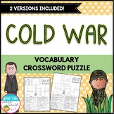 Cold War Vocabulary Crossword Puzzle Activity