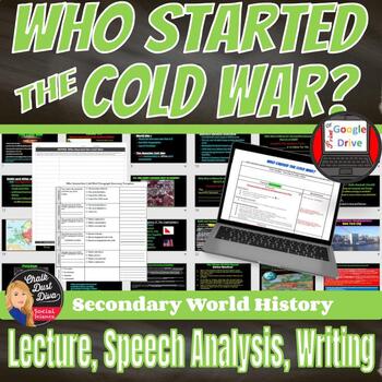 Preview of Who Started the COLD WAR? Lecture & Speech Analysis - Print & Digital