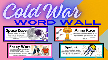 Preview of Cold War Word Wall- United States History