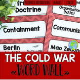 Cold War Word Wall without definitions