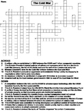 Cold War Worksheet/ Crossword Puzzle