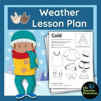 Preview of Cold Weather Activity – Cold Weather Lesson -  Cold Worksheets -ASL