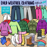 Cold Weather Clothing Clipart for Fall and Winter