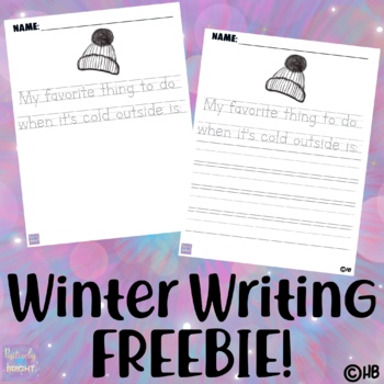 Preview of Cold Winter Weather Writing Activity FREEBIE!