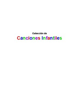 Preview of Colección de canciones infantiles (Spanish children's songs)