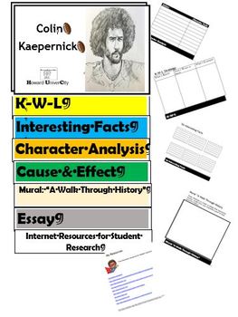 Preview of Colin Kaepernick Flip Book - Research Project