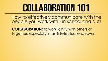 Preview of Collaboration 101 - Fun Speaking Activity - Norms & Roles Practice-Google Slides