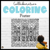 Collaborative Poster | Be Kind SEL Coloring Pages | Pink S