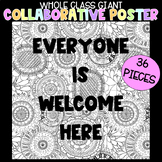Collaborative Art Poster | Everyone is Welcome | All are W