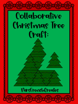 Preview of Collaborative Christmas Tree: Winter Christmas Tessellation Tree Craft
