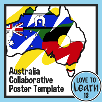 Preview of Collaborative Class Poster - Australian Flags
