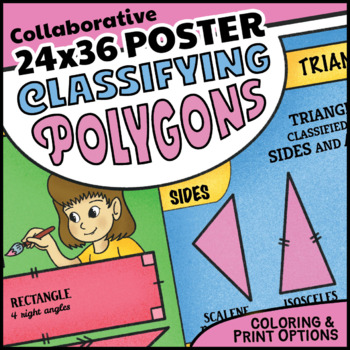 Preview of Collaborative Classifying Polygons Poster | Classifying Shapes Coloring Activity