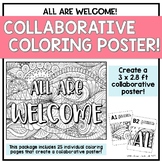 Collaborative Coloring Poster - All Are Welcome