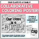 Collaborative Coloring Poster - Our Class is a Family
