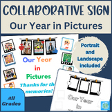 Collaborative Coloring Sign Poster | May | June | End of Y