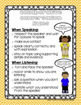 Collaborative Conversation Rules Posters and Activity Cards FREE