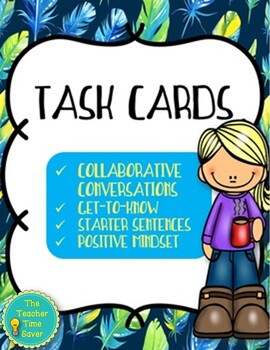 Preview of Collaborative Conversations Task Cards- Get to Know Activity