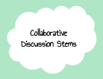 Preview of Collaborative Discussion Stems
