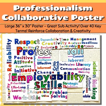 Preview of 21st Century Skills Collaborative Poster - Middle/High School CTE Business Tech