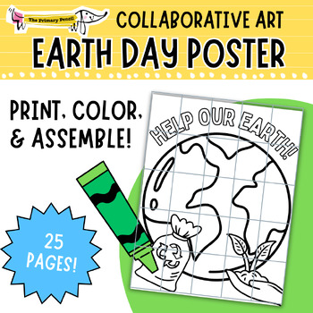 Preview of Collaborative Earth Day Poster Display | Community Building Art Project