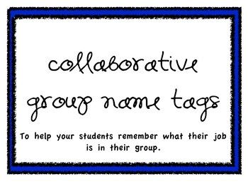 Preview of Collaborative Group Name Tags