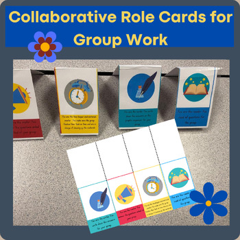 Preview of Group Task Collaborative Role Cards,English Language Arts, ELA, Social Studies