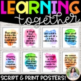 Collaborative Learning Quote Posters {36 Watercolor Signs: