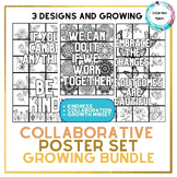Collaborative Growth Mindset Poster Project GROWING BUNDLE
