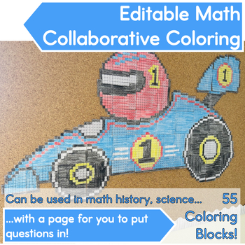 Preview of Collaborative Mystery Coloring Poster & Bulletin Board│Editable