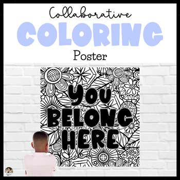 Preview of Collaborative Poster Mural | School Counseling Bulletin | Welcome Sign
