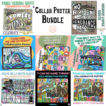 Preview of Collaborative Poster BUNDLE - Community-building & Teamwork practice