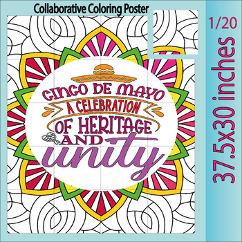 Preview of Collaborative Poster Of Spanish Cinco De Mayo | Bulletin Board - Mexican Fiesta