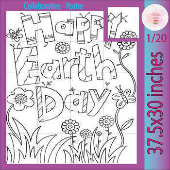 Preview of Collaborative Posters for Earth Day | Great Art Activity to Celebrate Earth day
