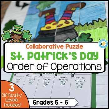 Preview of Collaborative Puzzle | Order of Operations St. Patrick's Day