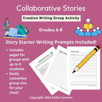 Preview of Collaborative Stories (Creative Writing Group Activity for Grades 6-8)
