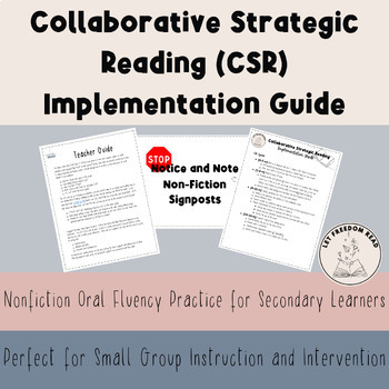 Preview of Collaborative Strategic Reading Implementation Guide | Small Group Instruction