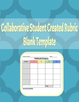 Preview of Collaborative Student Created Rubric Template