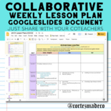 Collaborative Weekly Lesson Plan GoogleSlide