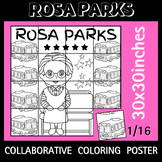 Collaborative coloring poster Rosa Parks Day  women's hist