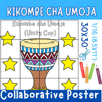 Preview of kwanzaa Collaborative Coloring Poster Art: Winter Bulletin Board Craft