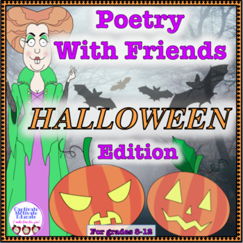 Preview of Collaborative poetry activity, Halloween, poetry writing activity