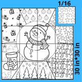 Collaborative poster-Christmas-winter-december-coloring pages.