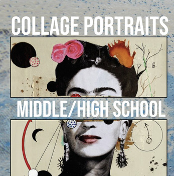 Preview of Collage Portraits for Middle/High School Art
