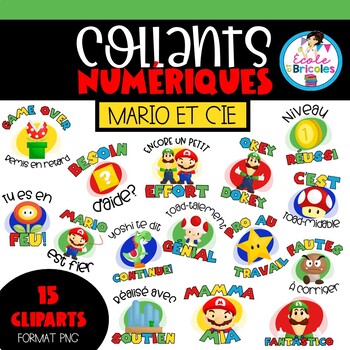Preview of Collants numériques (Mario et cie) french digital stickers