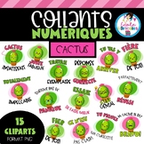 Collants numériques cactus (french digital stickers)