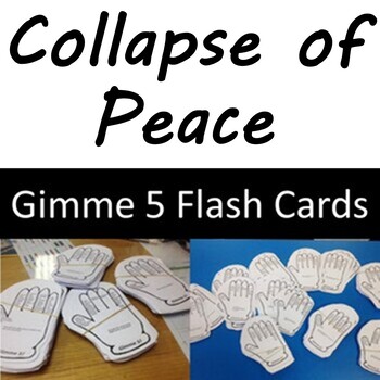 Preview of Collapse of Peace Revision Flash Cards ('Gimme 5')