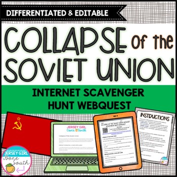 Preview of Collapse of the Soviet Union Differentiated Internet Scavenger Hunt WebQuest