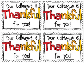 Preview of {FREEBIE} Colleague Thank You Cards