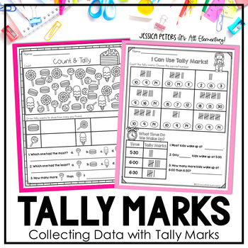 Preview of Collecting Data Activities with Tally Marks | Tally Mark Worksheets